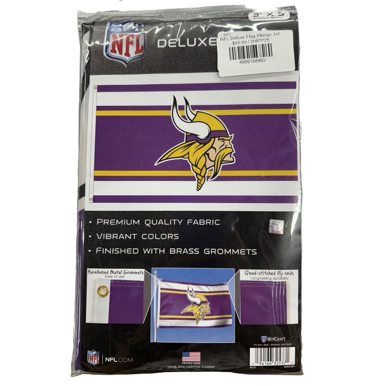NFL Deluxe Flag Vikings 3x5