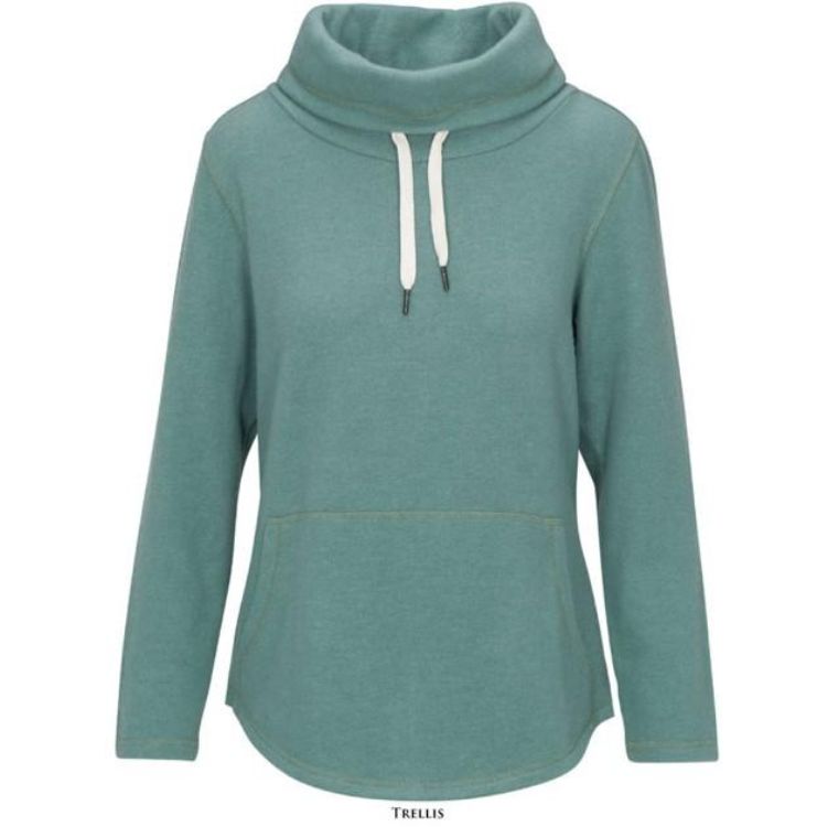 NORTH RIVER Trellis Brushed Knit Cow Neck Sweater