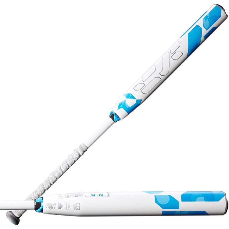 DeMarini 2023 Fastpitch Softball Bat – White/Blue (Composite)