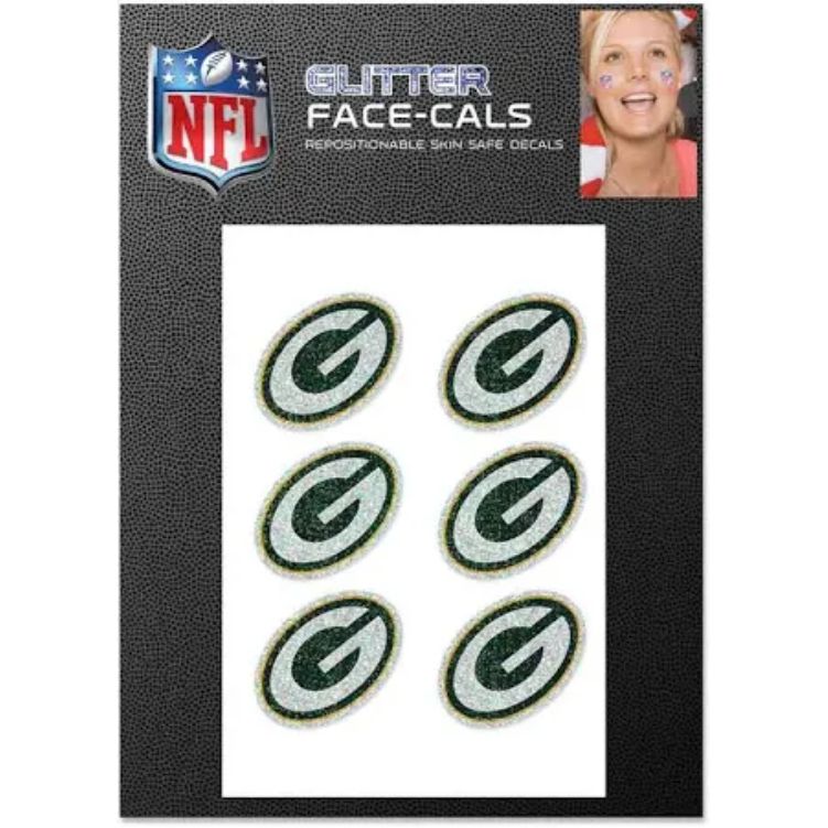 NFL Glitter Facecals Packers