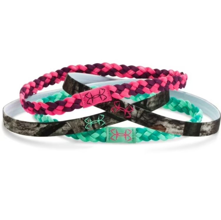UNDER ARMOUR BRAIDED HEADBAND 4 PCK