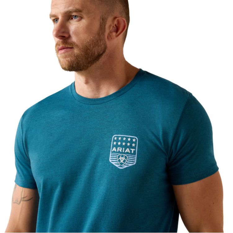 ARIAT Stripe Patriotic Badge T-Shirt