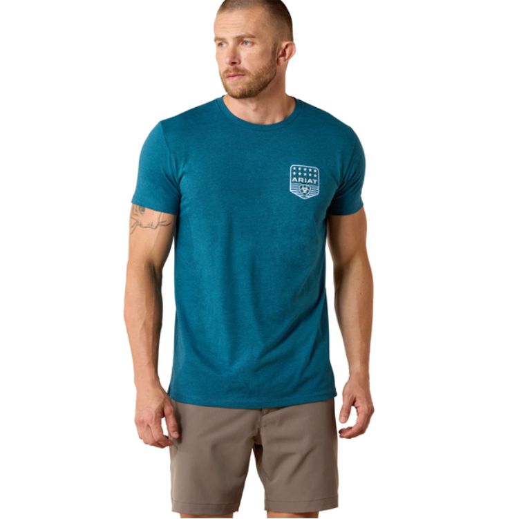 ARIAT Stripe Patriotic Badge T-Shirt