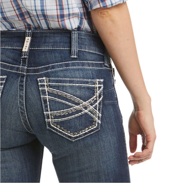 ARIAT Mid Rise Stretch Entwined Boot Cut Jean