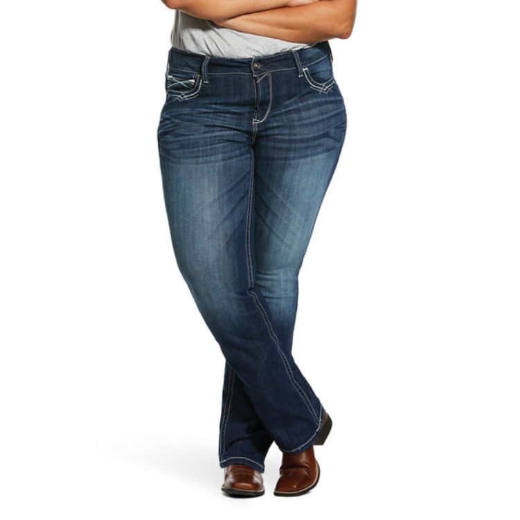 ARIAT Mid Rise Stretch Entwined Boot Cut Jean