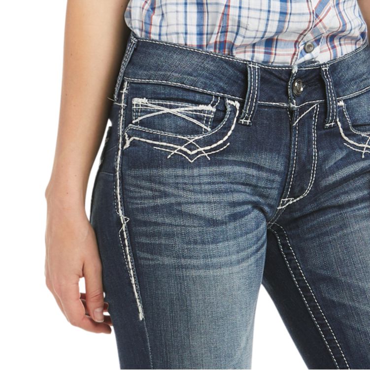 ARIAT Mid Rise Stretch Entwined Boot Cut Jean