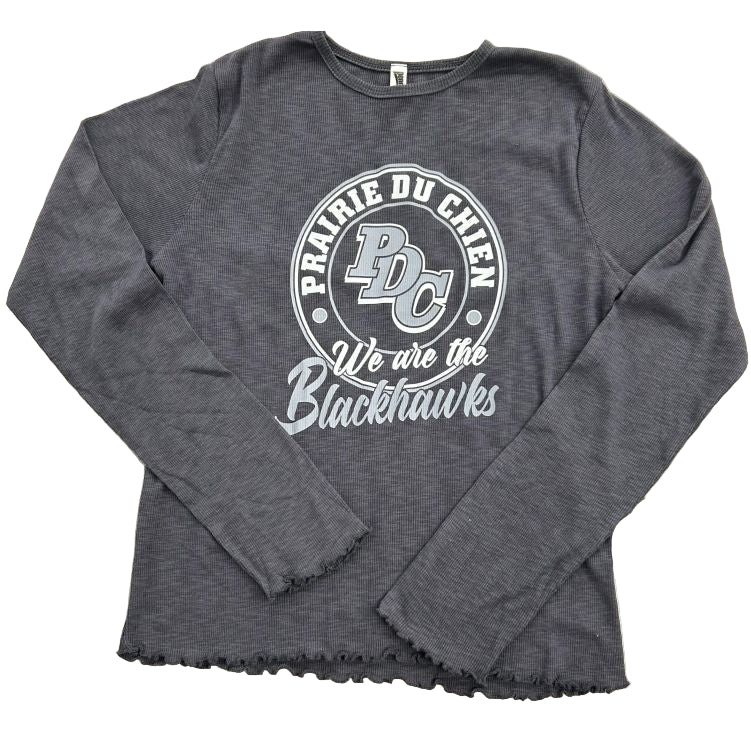 PENNANT PDC BLACKHAWKS LETTUCE TRIM LONG SLEEVE