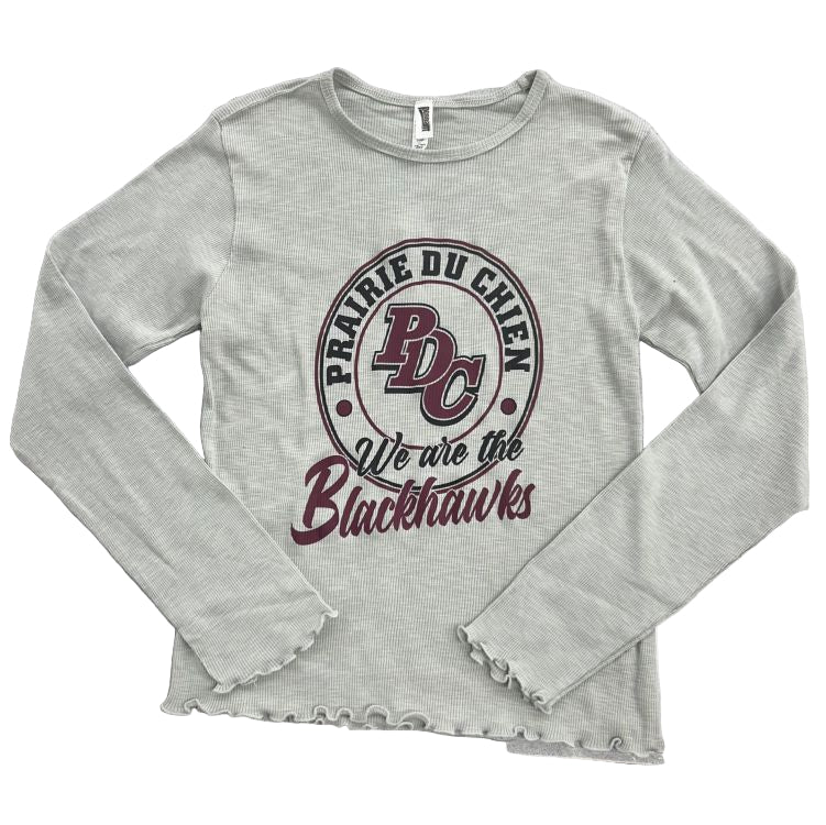 PENNANT PDC BLACKHAWKS LETTUCE TRIM LONG SLEEVE