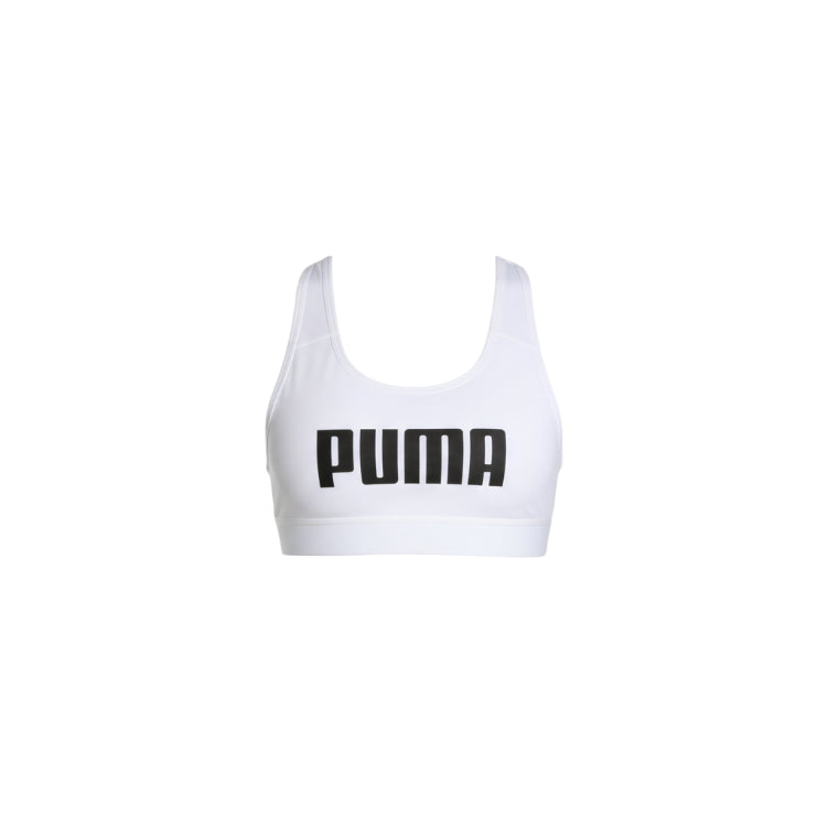 White Puma sports bra on a white background
