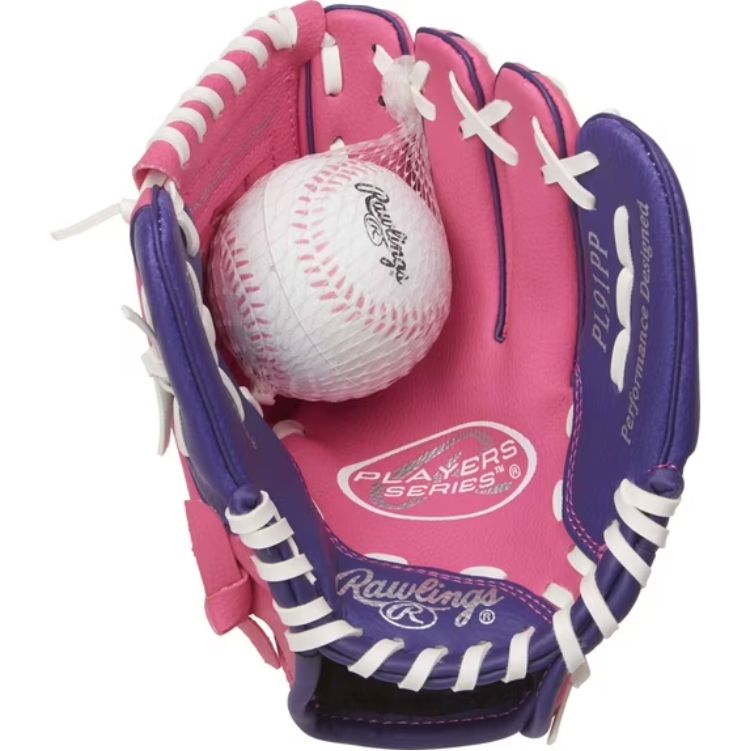 RAWLINGS Players Series 9" Youth Baseball/Softball Glove (with ball)