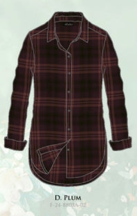 Heather Brushes Cotton Button Front Tunic