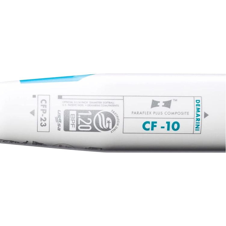 DeMarini 2023 Fastpitch Softball Bat – White/Blue (Composite)