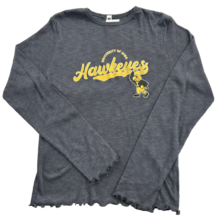 PENNANT IOWA HAWKEYE LETTUCE TRIM Long Sleeve