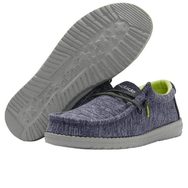 HEY DUDE Wally Youth Stretch Navy