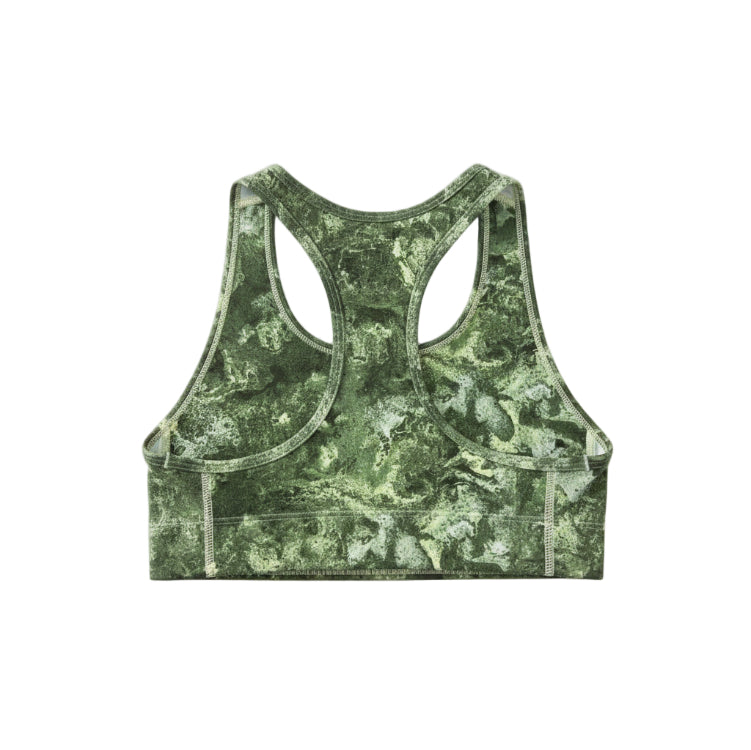 NORTH FACE Elevation Lime Cream Grit Print Sports Bra