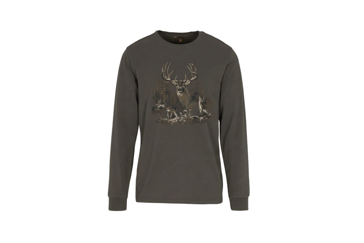 NORTH RIVER Graphic Print Jersey Crew Long Sleeve
