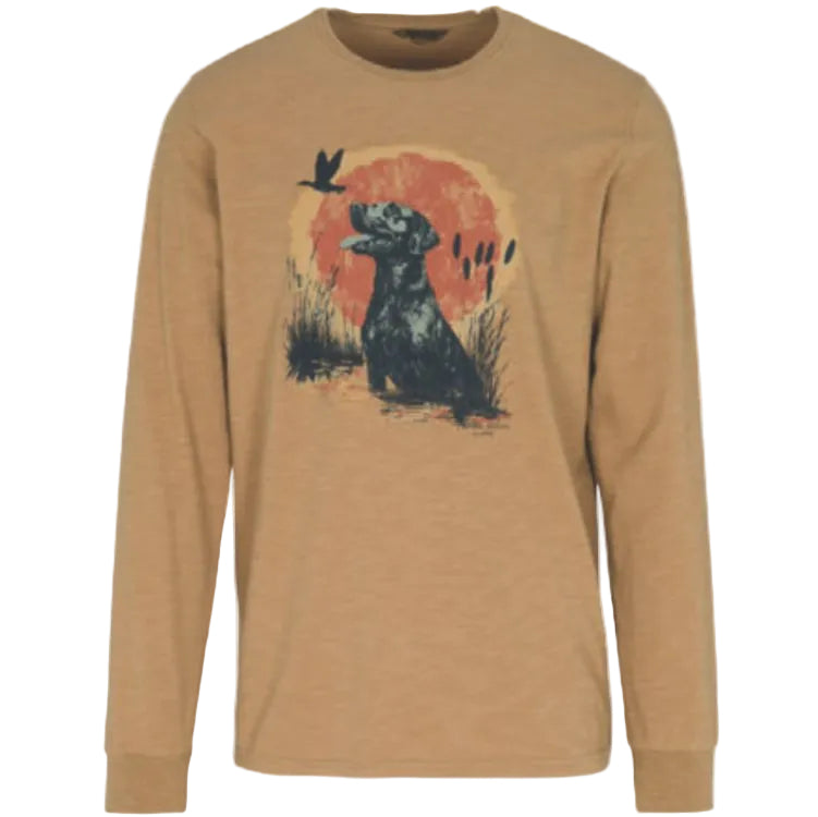 NORTH RIVER Graphic Print Jersey Crew Tiger’s Eye