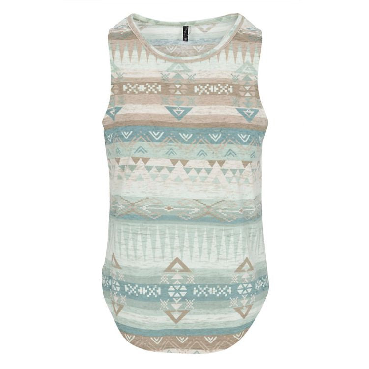 NORTH RIVER Lara Burn Out crew top Aqua gray