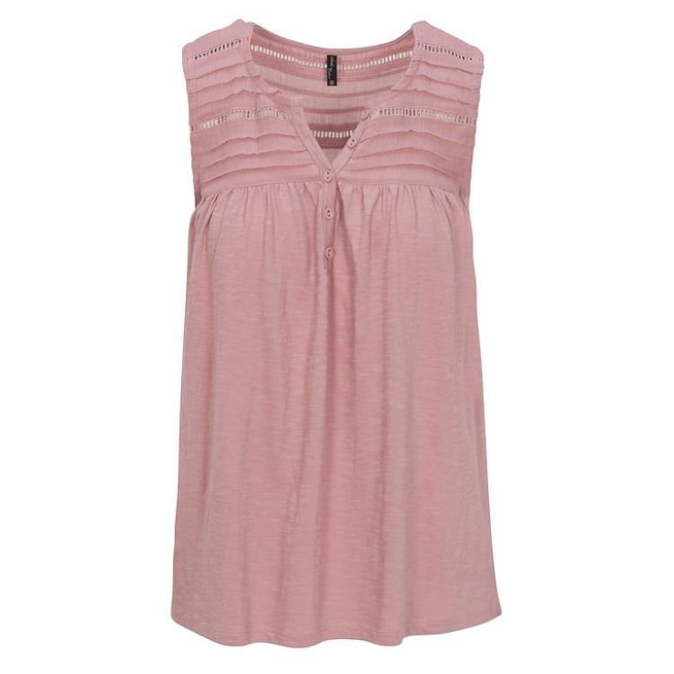 NORTH RIVER Sirretta Crochet Henley Tank