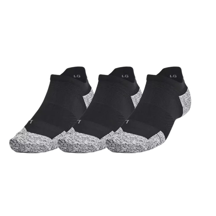 UNDER ARMOUR Dry Run Cushion No-Show 3 Pack Socks