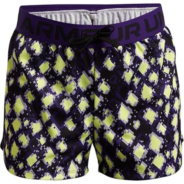 UNDER ARMOUR Play Up Printed Purple/Green Shorts