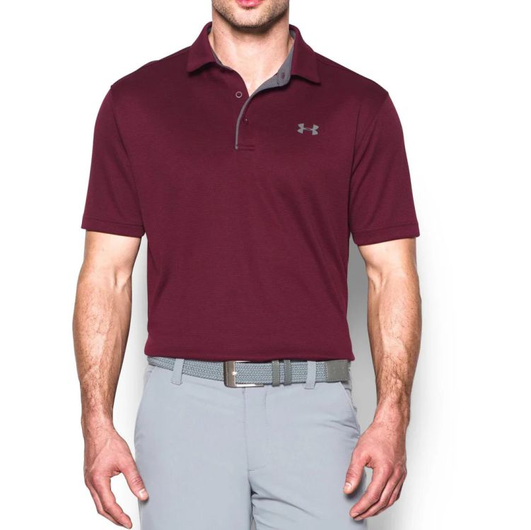 UNDER ARMOUR Tech Polo Shirt Maroon