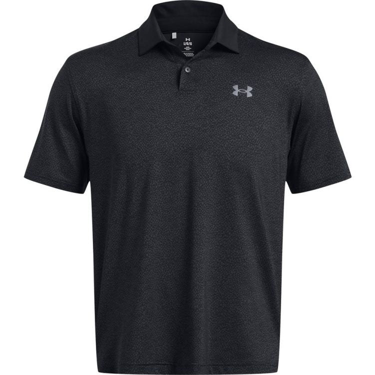 UNDER ARMOUR TG2 Printed Polo Black-Grey